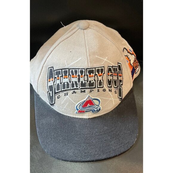 Vintage Super Rare 1996 Avalanche Stanley Cup Starter Champions Hat Adjustable